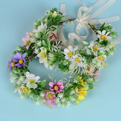 Hawaiian Seaside Tourist Holiday Wreath Headwear EuAmerican Fairy Girl Headwear Wreath