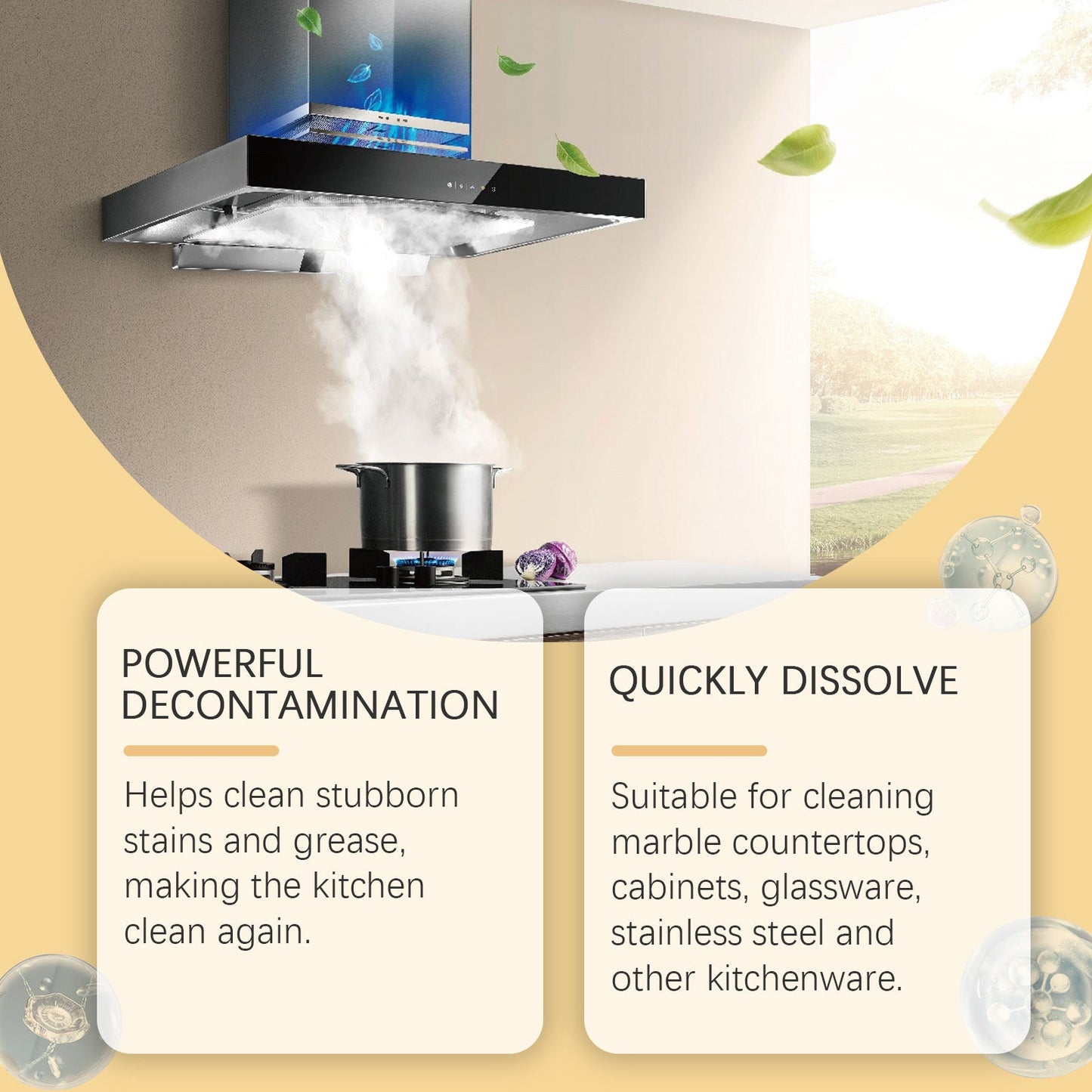 Multi-Purpose Foam Cleaner Cleans Grease And Dirt From Kitchen Countertops