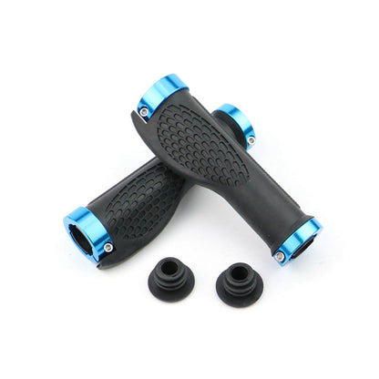 Bicycle Handlebars Mountain Bike Aluminum Alloy Bilateral Lock Anti-Skid Handlebars Riding Rubber Meat Ball Handlebars Vice Handle