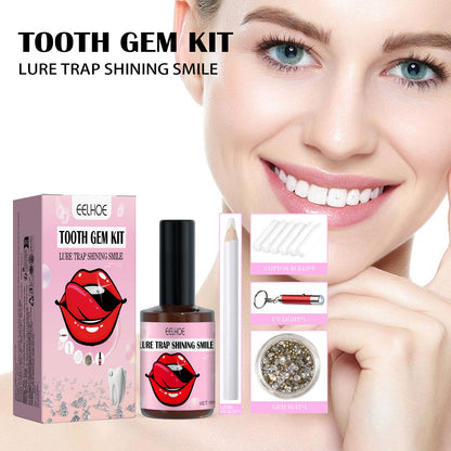 Teeth Gem Set, White Teeth Easy To Remove And Install Beautiful And Solid Gem Set