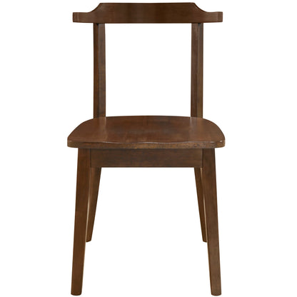 TOPMAX 65 "5-piece set with wheels and expandable dining table set 17.7" pull-out side table and small dining chair Brown