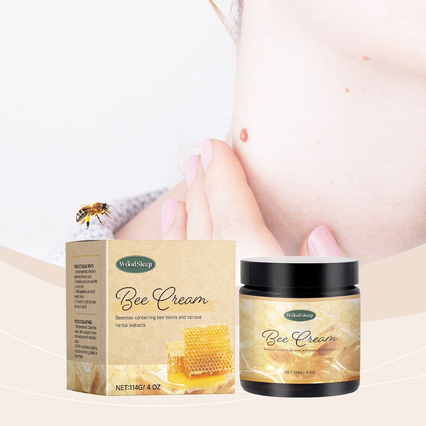 Woodsleep Bee Venom Creme Is A Skin Cleansing, Moisturizing, Gentle And Repairing Body Care Cream