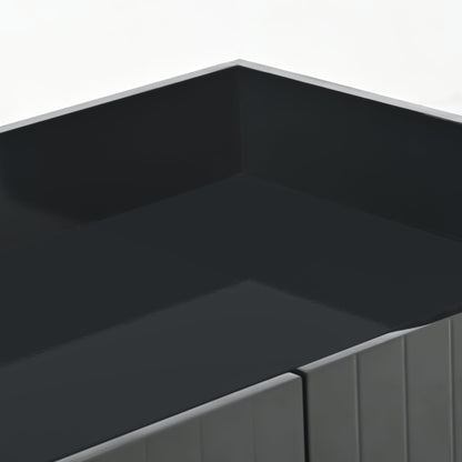 U-Can shoe cabinet with door, 11 layers with adjustable shelves, modern wooden shoe cabinet (PVC surface)