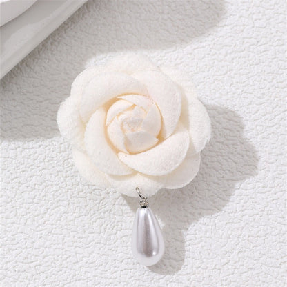 Flower pearl brooch female fashion camellia wedding dress decoration female jewelry