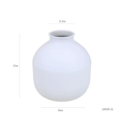 Matte Black Metal Vase: For Dried Flowers, Wedding Gifts, and Home Decor