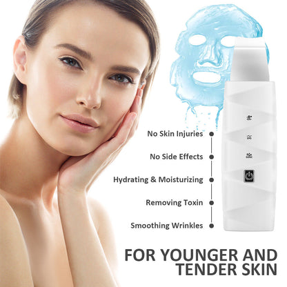HailiCare Blackhead Removal Instrument Skin Shovel Ultrasonic Iontophoresis Instrument Heating Microcurrent Beauty Instrument