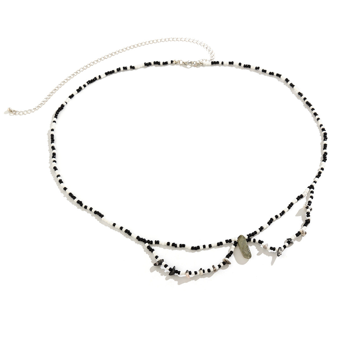 Summer beach rice bead belly button waist chain waist chain retro colored bead bead string chain