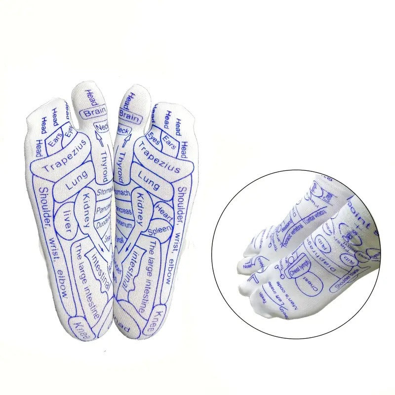 Reflexology Socks Women Foot Massage Meridian Acupoint Reflex Area Acupoint Socks And Foot Acupoint Illustration Socks for Foot