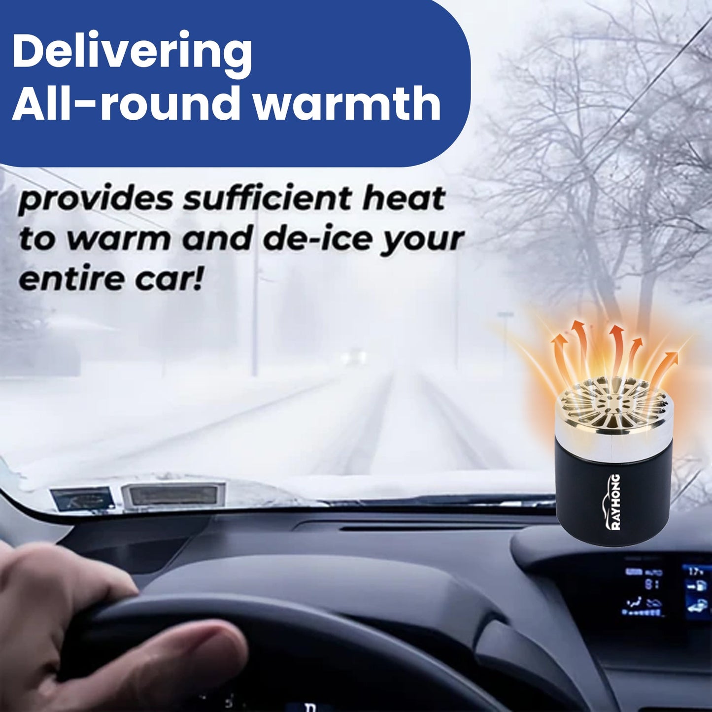Snow Remover, Car Windshield Snow Melt Defogging Fast And Easy Deicing Heater
