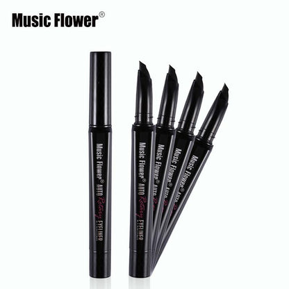 Music Flower Pro Auto Rotating Liquid Eyeliner Waterproof Eye Makeup Lash Hugging Gel Eye Liner Mark Pen Smudge-proof Cosmetics