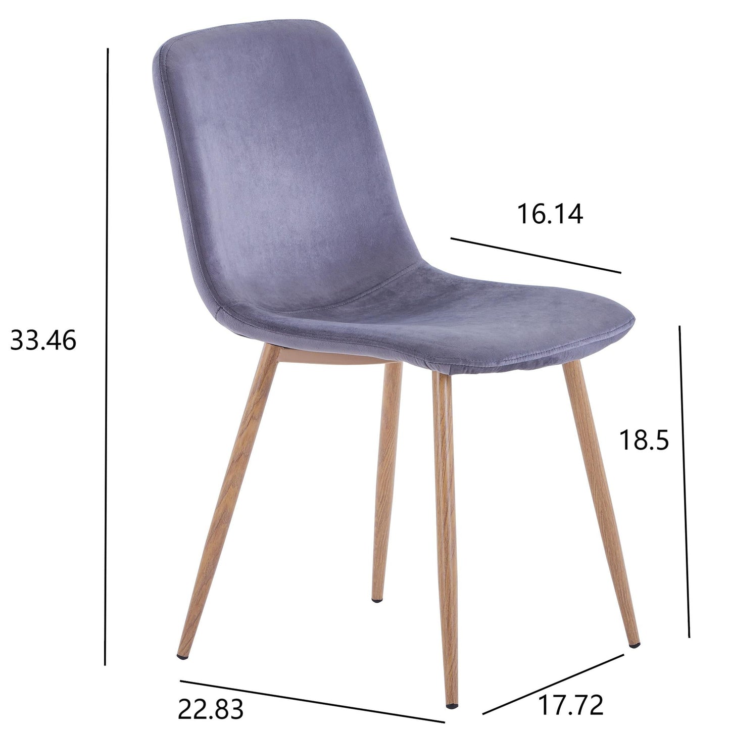 Dining Chair 4PCS（BLACK）Modern style New technology Suitable for restaurants cafes taverns offices