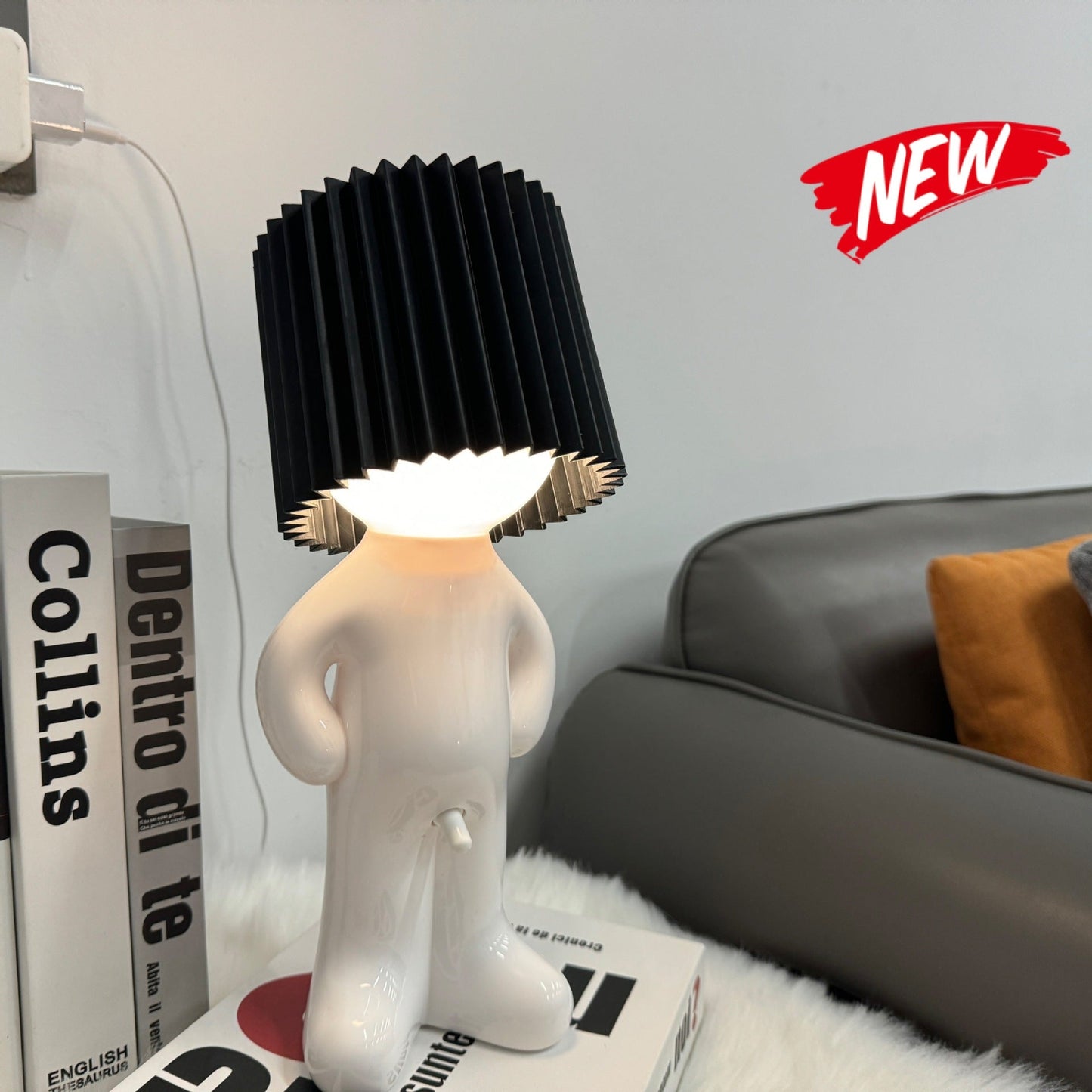 USB plug-in creative MR P shy desk lamp a little shy boy naughty night light without plug