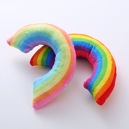 Pet Supplies Cat Toy Rainbow Bridge Pillow with Catnip and Cat Mint