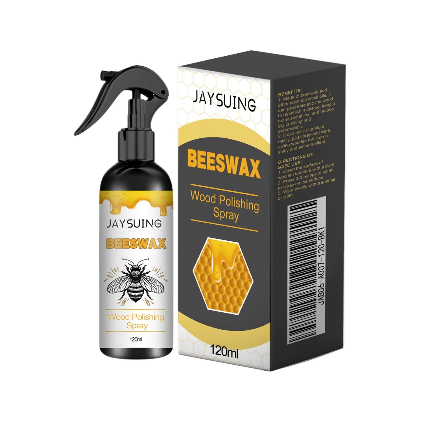 Beeswax Wood Polishing Spray, Furniture Floor Polishing Scratch Renovation Care Spray
