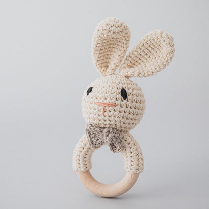 Carving Name Baby Soothing Bell Newborn Gift Bath Gift Knitted Cartoon Doll