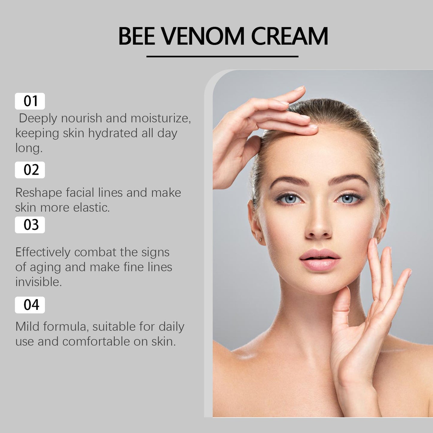 Bee-Venom Anti-Wrinkle Firming Face Cream Moisturizes, Hydrates, Lightens, Brightens And Lifts Fine Lines