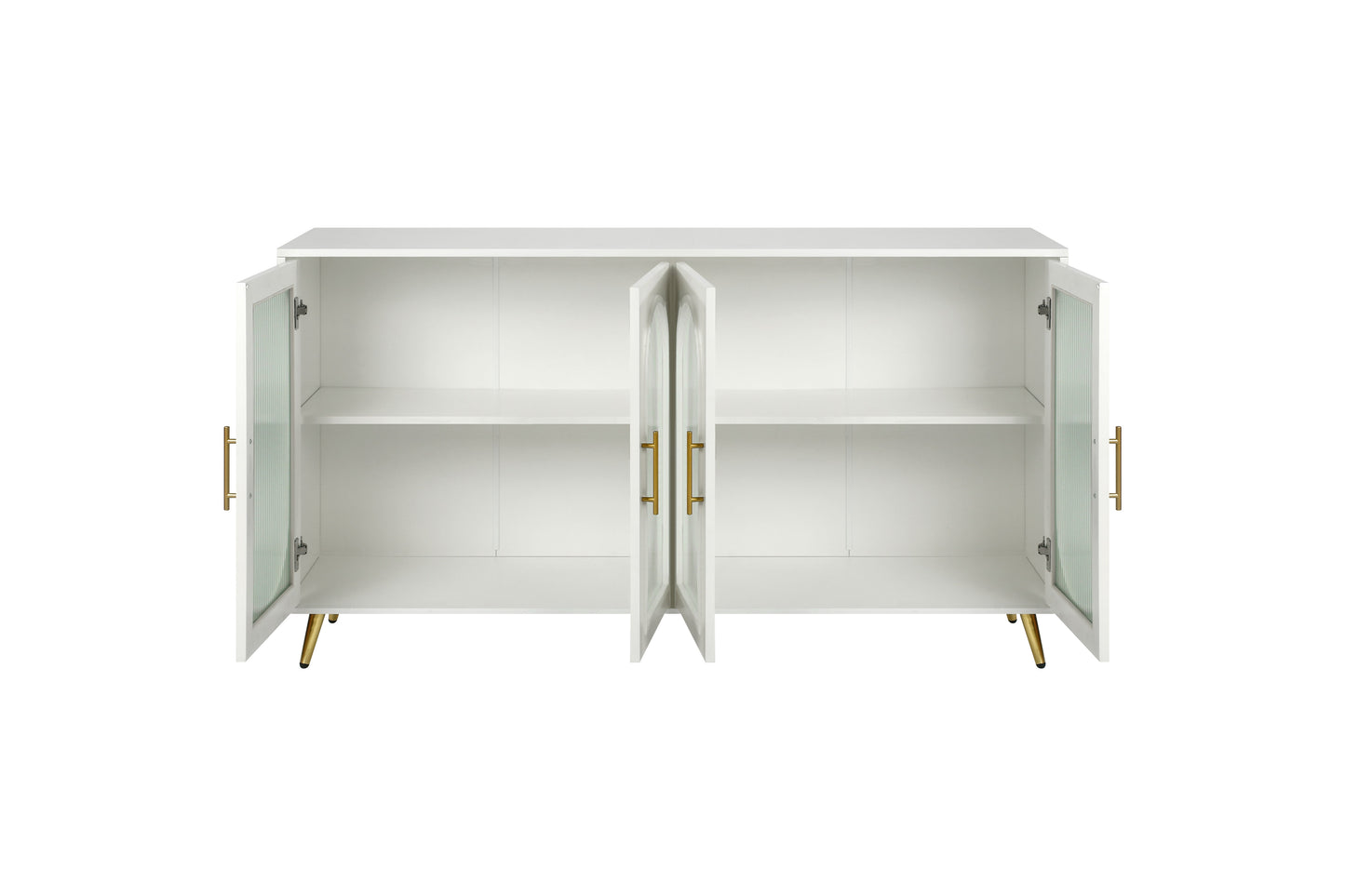 TV Stand for 65+ Inch TV, Wood TV Stand with Storage Cabinet & Adjustable Shelves, Media TV Console for Living Room Bedroom