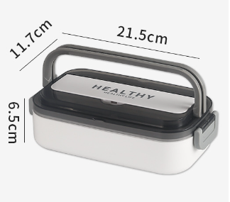 Microwave-heatable 316 stainless steel sealed single-layer compartment insulation lunch box lunch box bento box