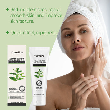 Green Tea Cleansing Gel Gloss Oil Control Clean Balance Skin Moisturizing Moisturizing Skincare Set