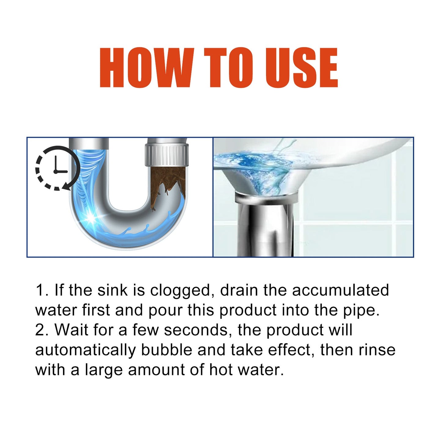 Pipe Dredge Agent, Dissolves The Toilet Toilet Floor Drain Kitchen Sewer Powder Oil Blockage Deodorization