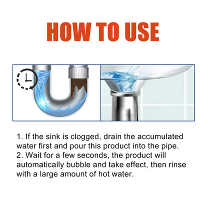 Pipe Dredge Agent, Dissolves The Toilet Toilet Floor Drain Kitchen Sewer Powder Oil Blockage Deodorization