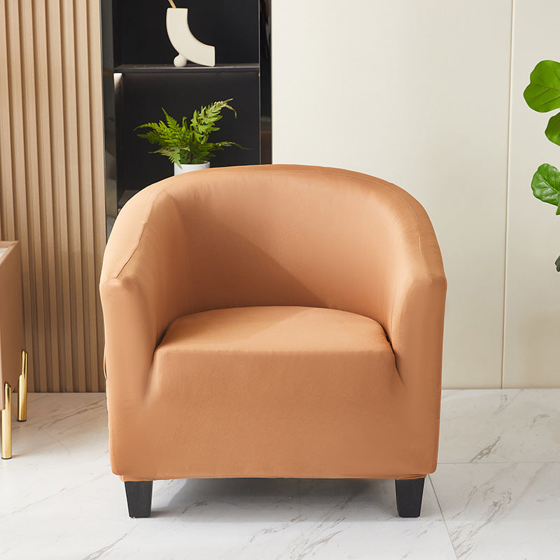 Elastic solid color semi-circular sofa cover, internet cafe, sand caf é, hotel leisure booth, all inclusive, single sofa chair cover
