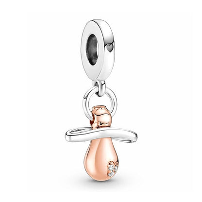 S925 sterling silver eternal confession double surround heart small motorcycle DIY accessories