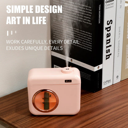 New Camera Mini Humidifier USB Charging Creative Night Light Silent Indoor Household Humidifier