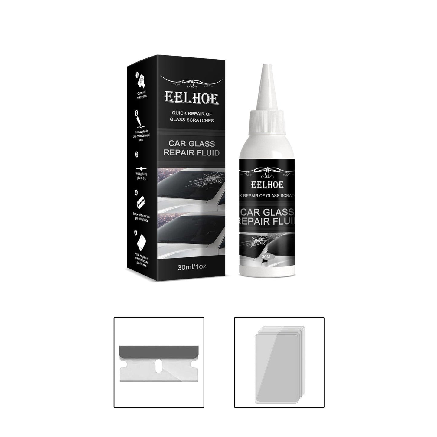 Automotive Glass Repair Adhesive, Windshield Crack Repair Adhesive Repair Adhesive Glass Repair Adhesive