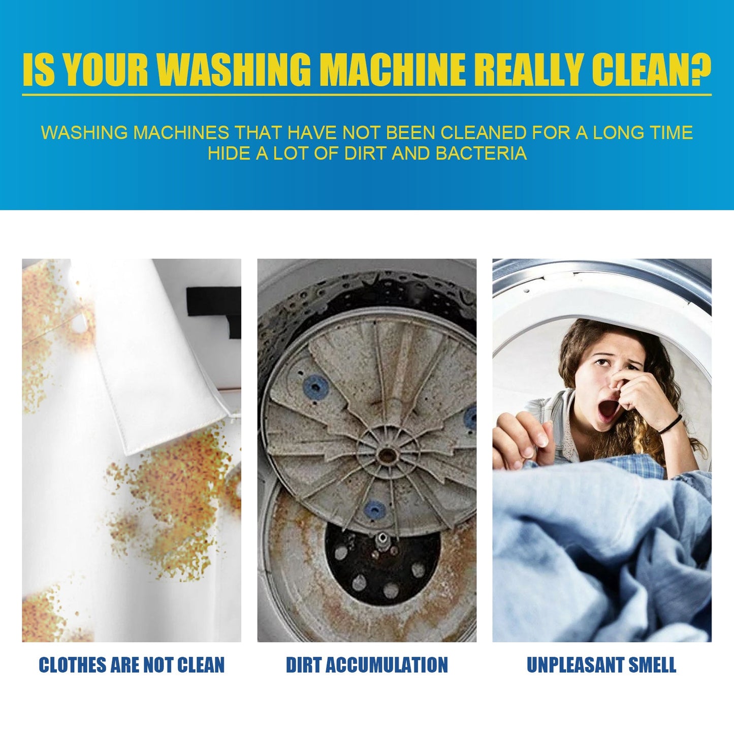 Washing Machine Deep Cleaning Tablets, Drum Type Laundry Tank Dirt Cleaning Smell Cleaning Sheet