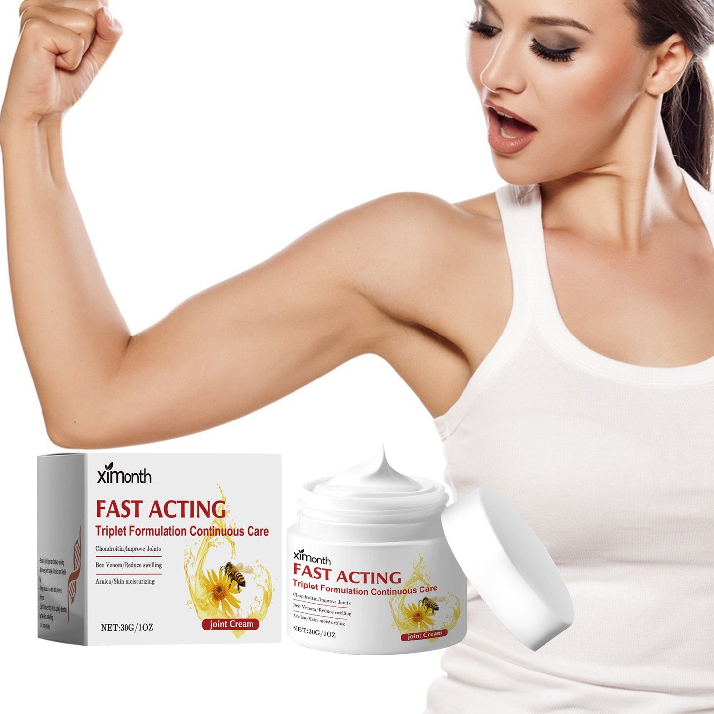 Bee Venom Joint Care Cream For Sore Shoulders, Neck, Elbows And Legs Massage Cream