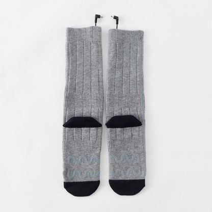 Heating socks, warm electric socks, USB charging long tube skiing socks, men's and women's winter heating and foot warming socks