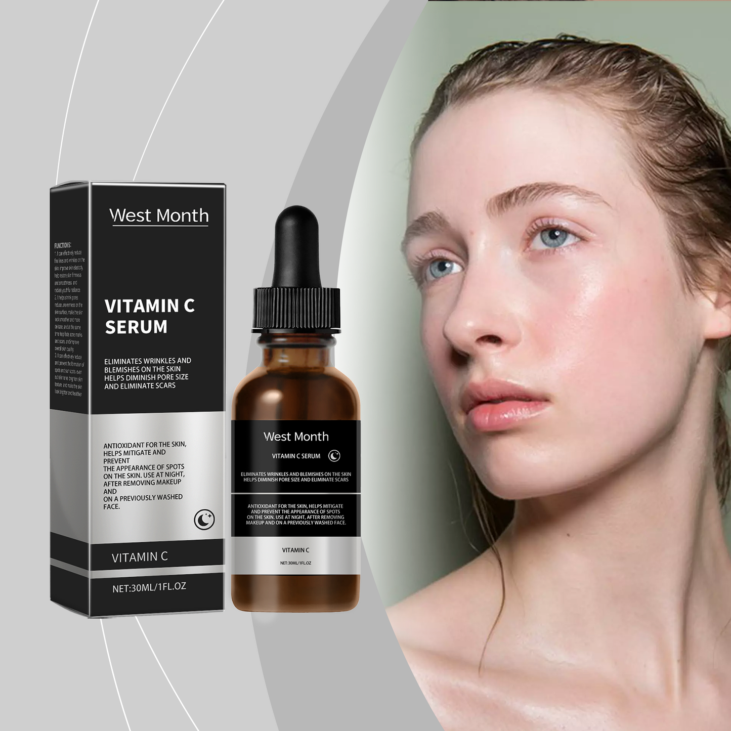 Vitamin C Facial Essence, Moisturizing And Moisturizing Skin Smooth, Delicate And Even Skin Tone