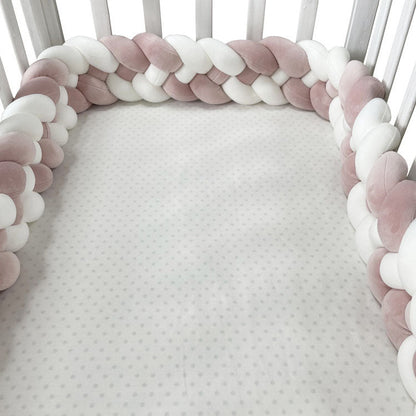 Woven baby bed surround anti-collision strip four strand Fried Dough Twists braid wrapped around the bed surround ins baby child