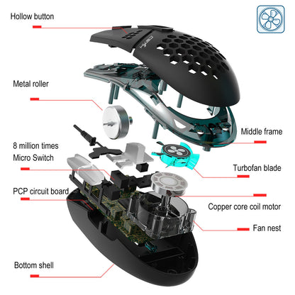 J400 new fan macro programming wired hole gaming mouse 8000dpi adjustable anti sweat design