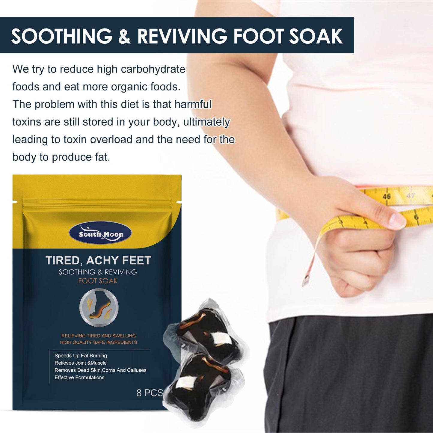 Soothing & Reviving Foot Soak, Slimming Body Sculpting Relieves Venous Joint Pain Body Care Foot Bath Gel