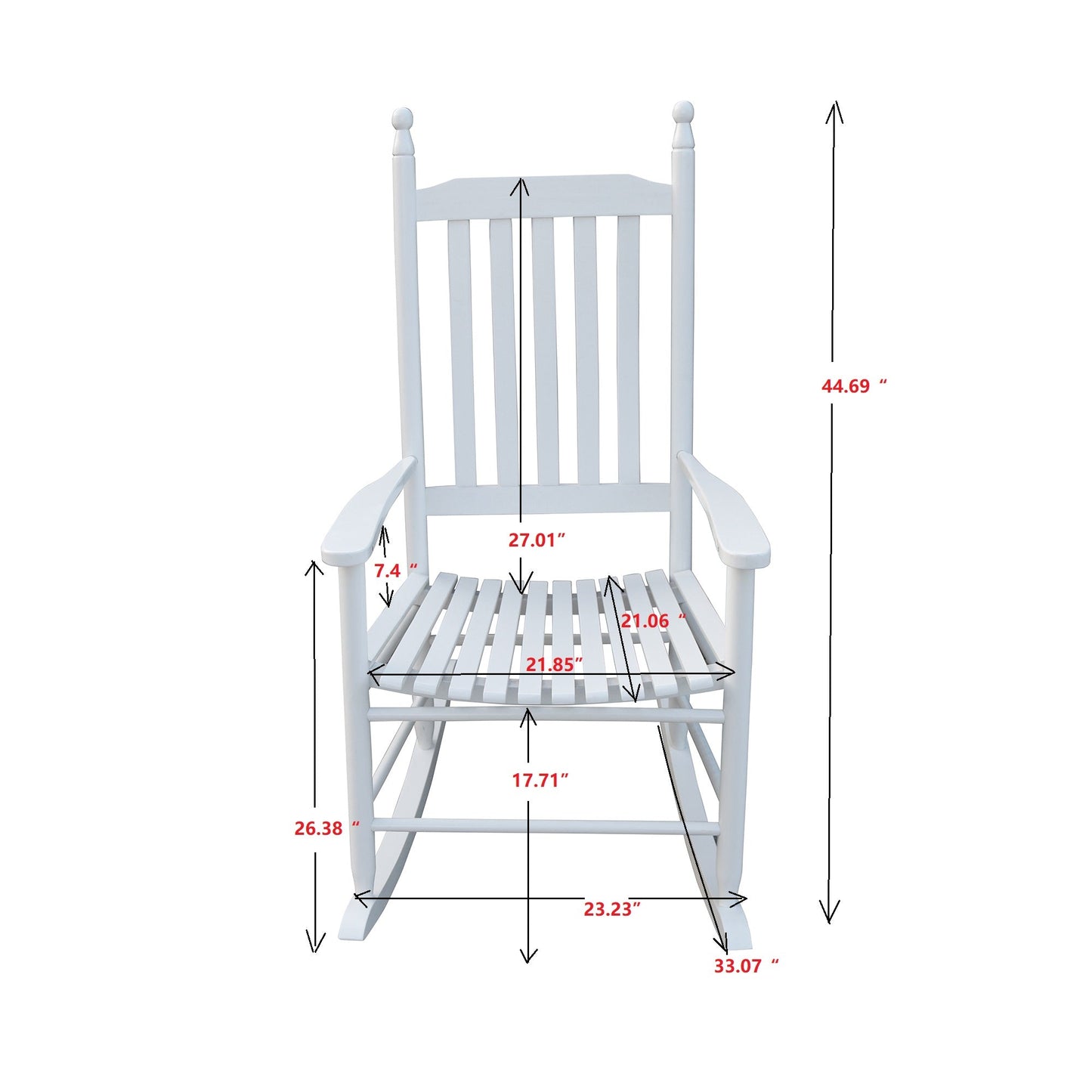 wooden porch rocker chair WHITE