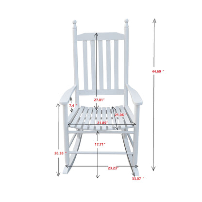 wooden porch rocker chair WHITE