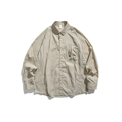 Casual sun protection long sleeved shirt jacket men's shirt