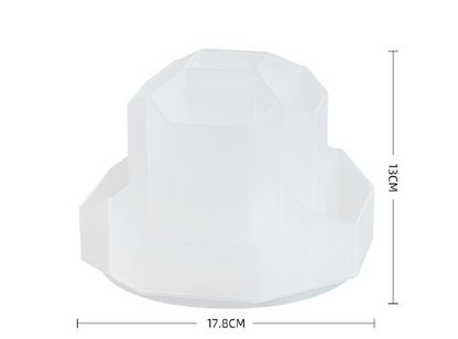 Large capacity rotatable pen holder plastic storage box rotating desktop stationery multifunctional office