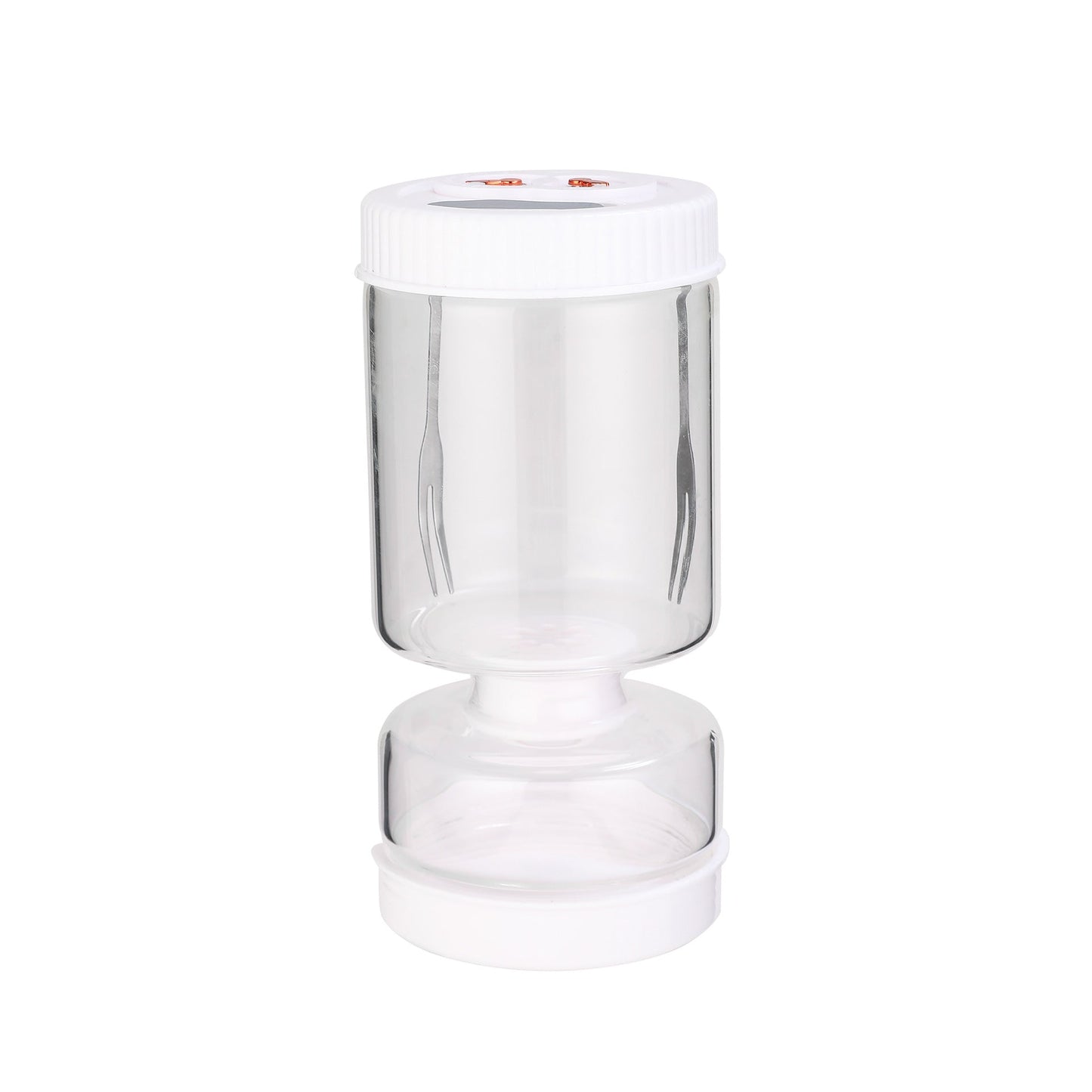 Circular Fifth Generation Dry-Wet Separation Pickle Jar: Sand Timer Glass Container