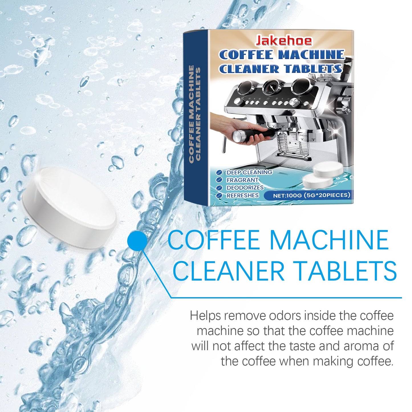 Coffee Machine Descaling Cleaning Tablets, Dirt And Oil Stains Clean Keep Kitchen Equipment Sanitary Effervescent Tablets