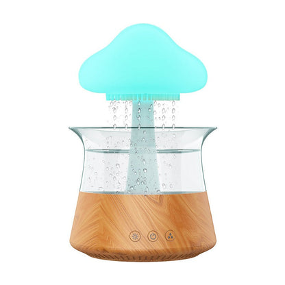 New Designed Cool Mist Essential Oil 7 Colors LED Night Light Wood Grain Cloud Rain Water Air Humidifier