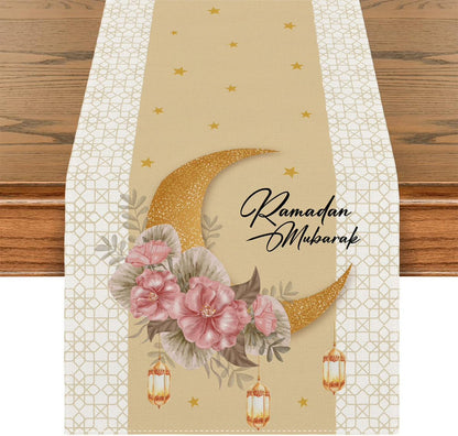 Printed Moon Castle House Tablecloth Home Decoration Party Festival Atmosphere Table Flag