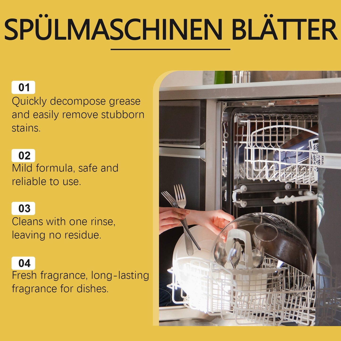 Cutlery Detergent Tablets Kitchen Cutlery Decontamination Remove Oil Fresh And Gentle Clean Dishes Cleaning Tablets