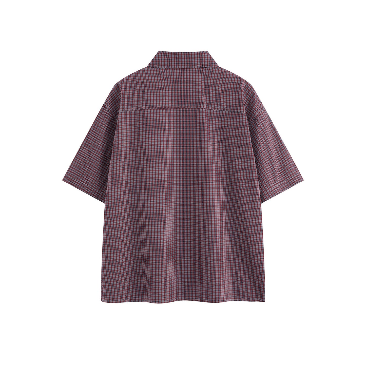 Checkered short sleeved shirt for men and women