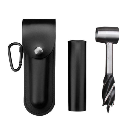 Outdoor Survival PU Punching Tool Wood Drill Birch Water Intake Outdoor Stainless Steel Drill Bit Support Drill Set