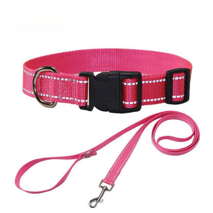 Nylon Dog Collar and Leash Set Pet Collars Leash for Small Medium Large Dogs Dog Accessories for Small Dogs