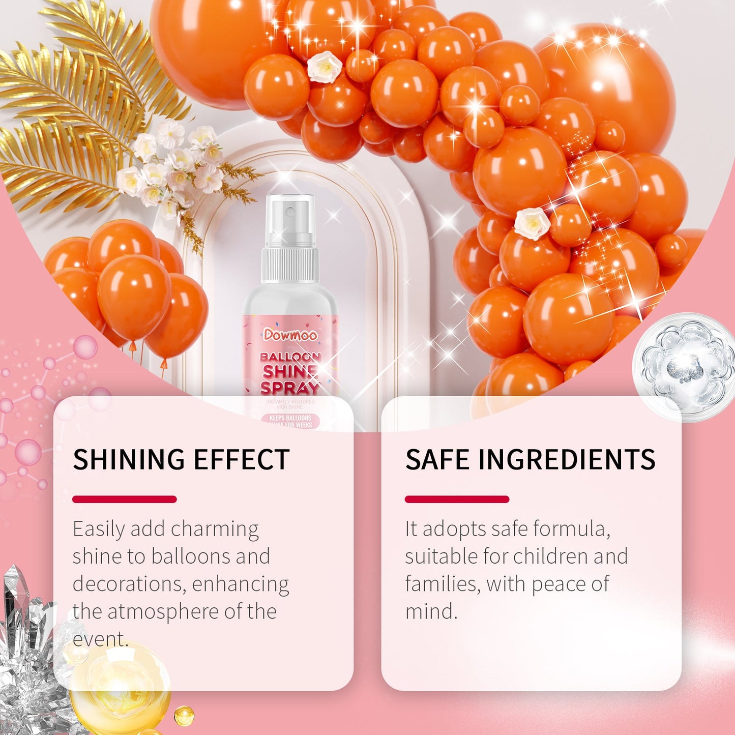 Balloon Shine Spray Brightens Up The Party Atmosphere With Easy To Apply Gloss Latex Balloon Spray