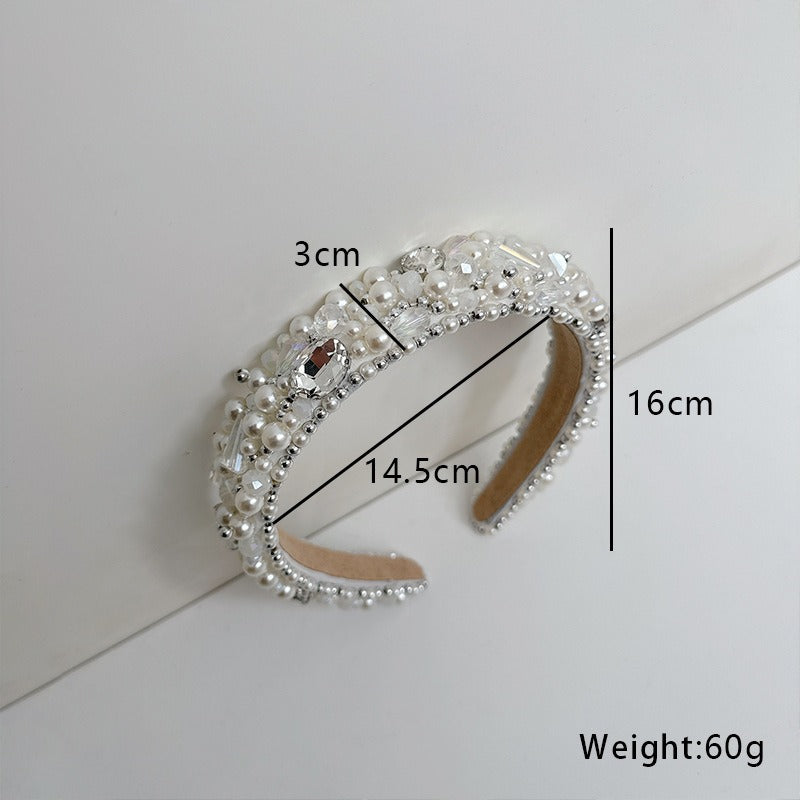 Fashionable and versatile handmade beaded crystal pearl hair accessories